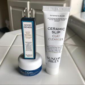 Sunday Riley 3-piece travel skincare gift set